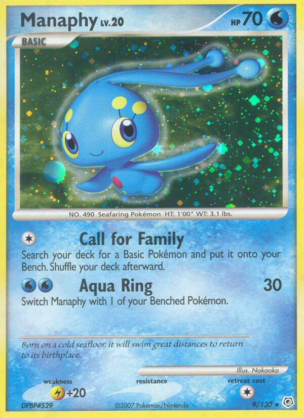 Diamond & Pearl Manaphy Pokémon card