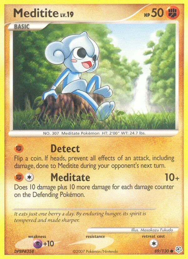 Diamond & Pearl Meditite Pokémon card