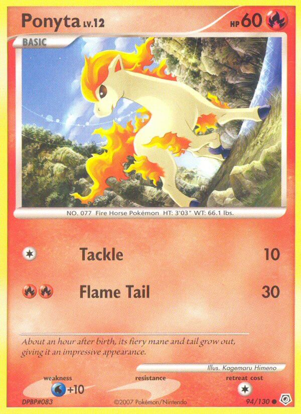 Diamond & Pearl Ponyta Pokémon card