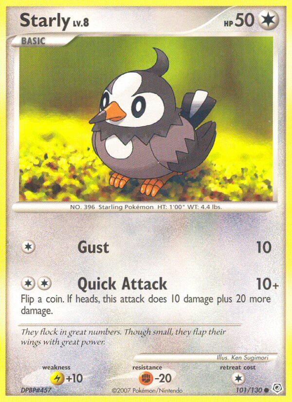 Diamond & Pearl Starly Pokémon card