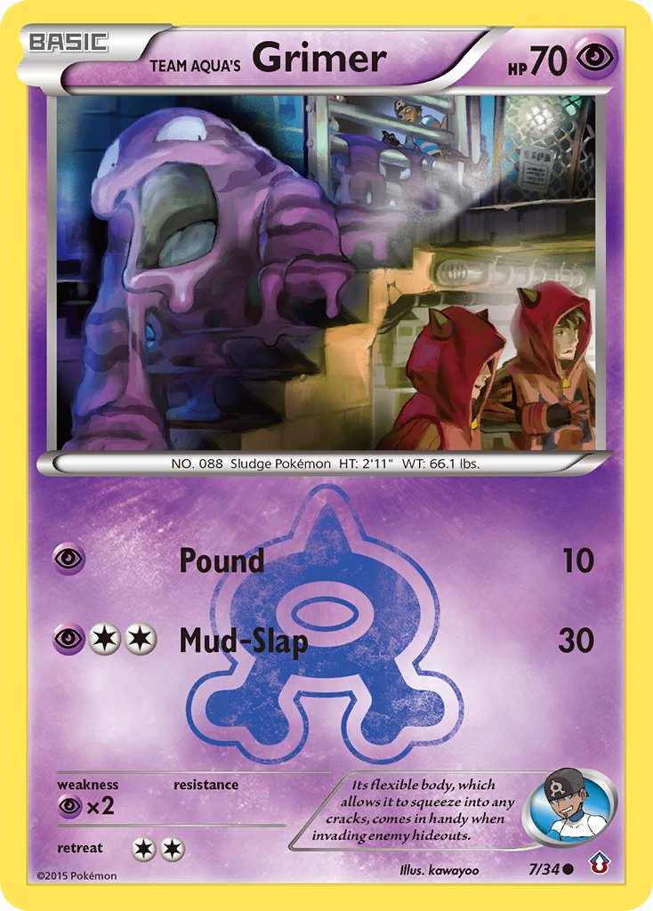 Double Crisis Team Aqua's Grimer Pokémon card