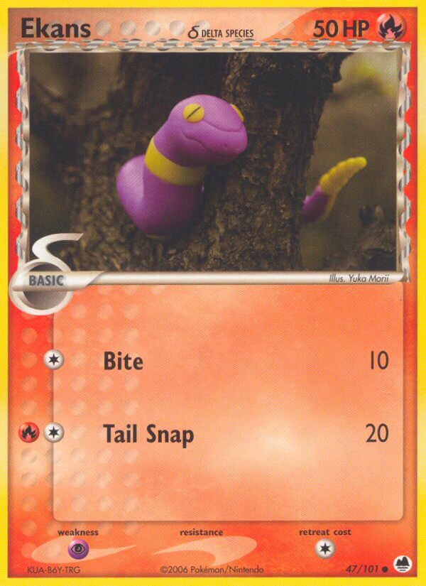 Dragon Frontiers Ekans Pokémon card