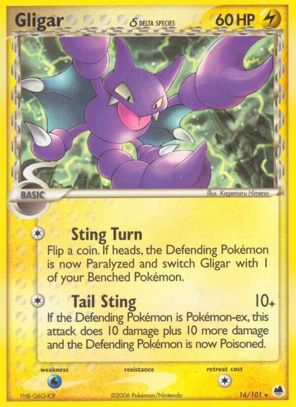 Dragon Frontiers Gligar Pokémon card
