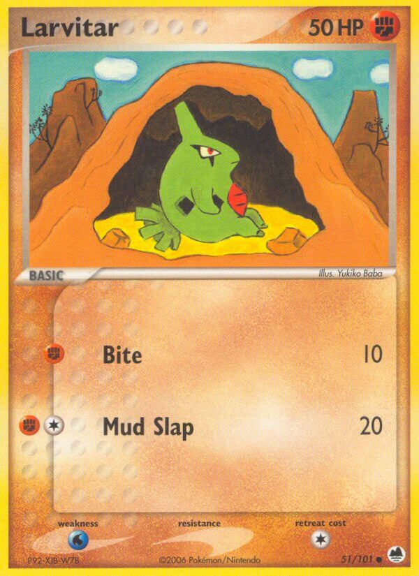 Dragon Frontiers Larvitar Pokémon card