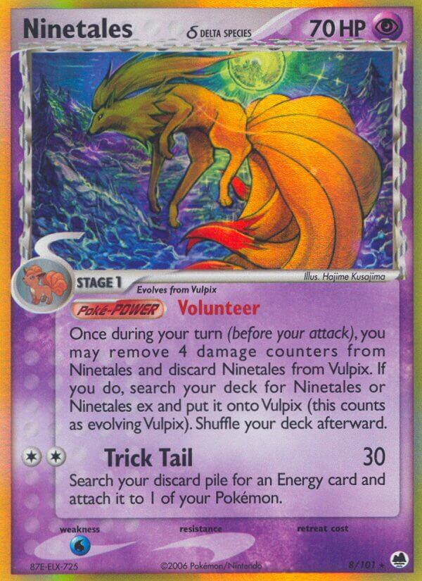 Dragon Frontiers Ninetales Pokémon card