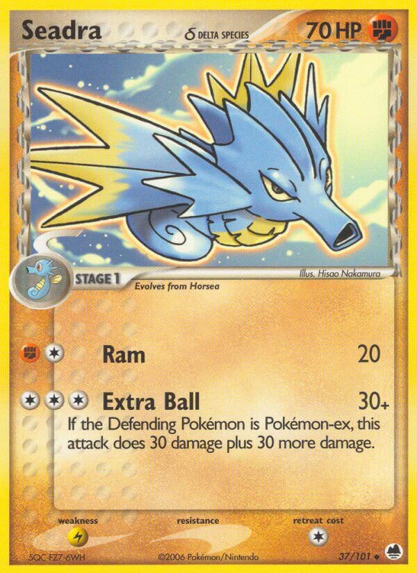 Dragon Frontiers Seadra Pokémon card