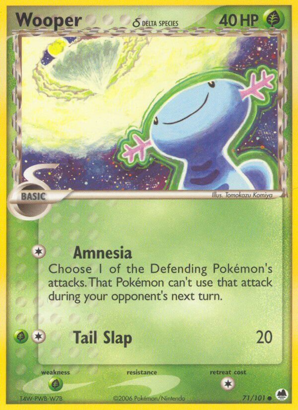 Dragon Frontiers Wooper Pokémon card