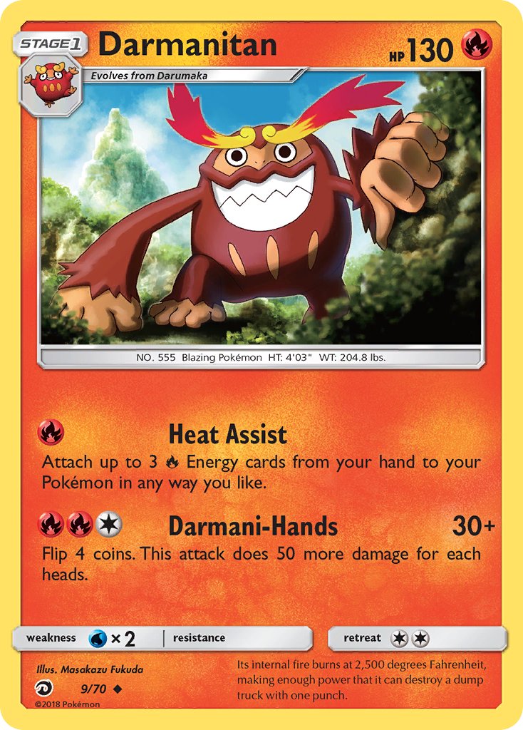 Dragon Majesty Darmanitan Pokémon card