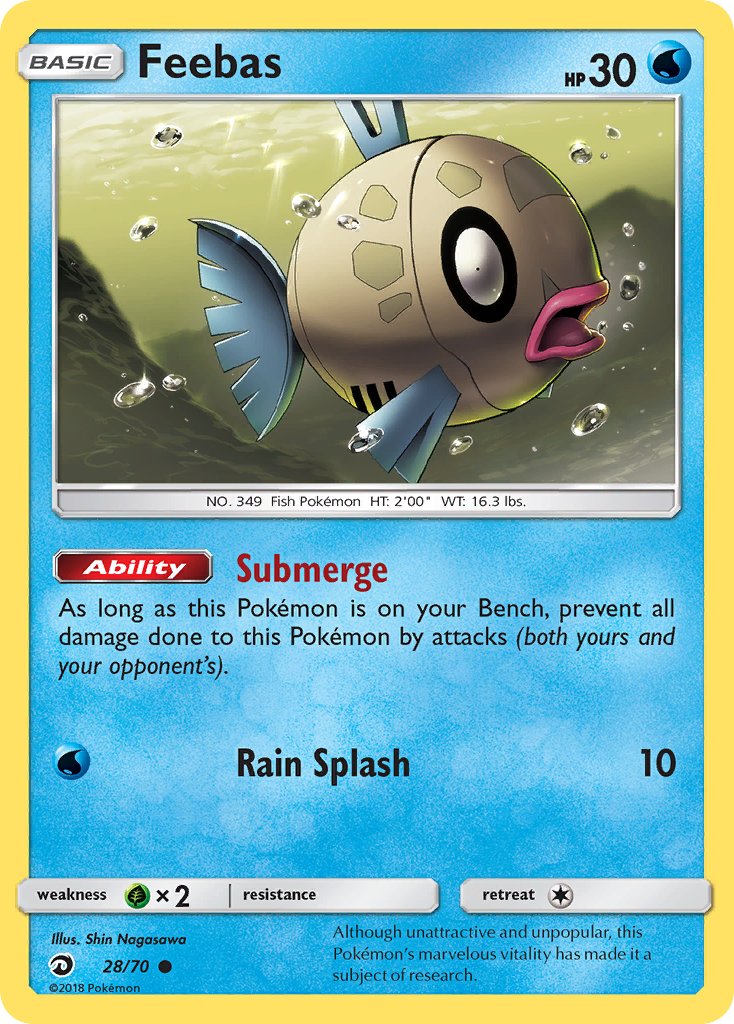 Dragon Majesty Feebas Pokémon card