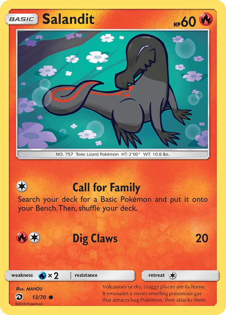 Dragon Majesty Salandit Pokémon card
