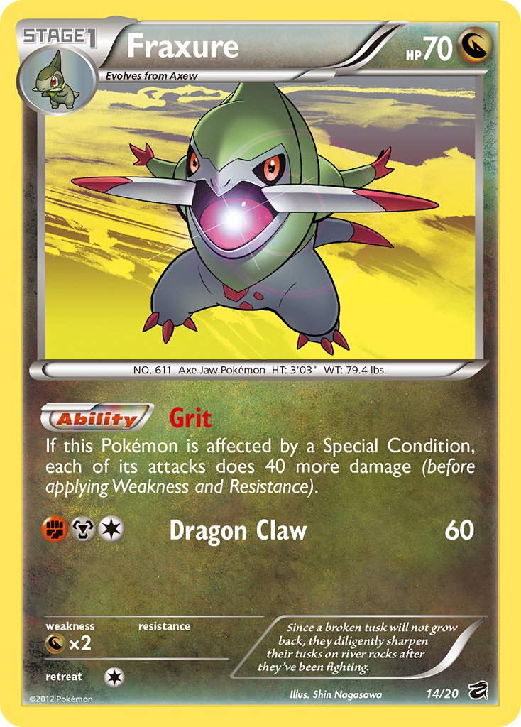 Dragon Vault Fraxure Pokémon card