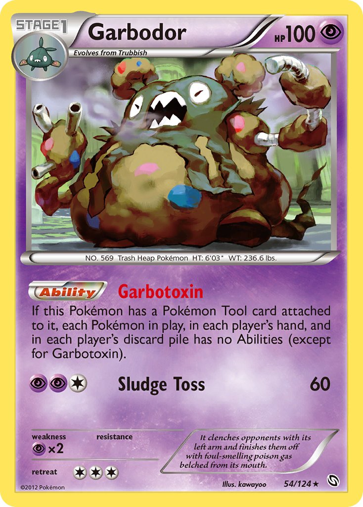 Dragons Exalted Garbodor Pokémon card