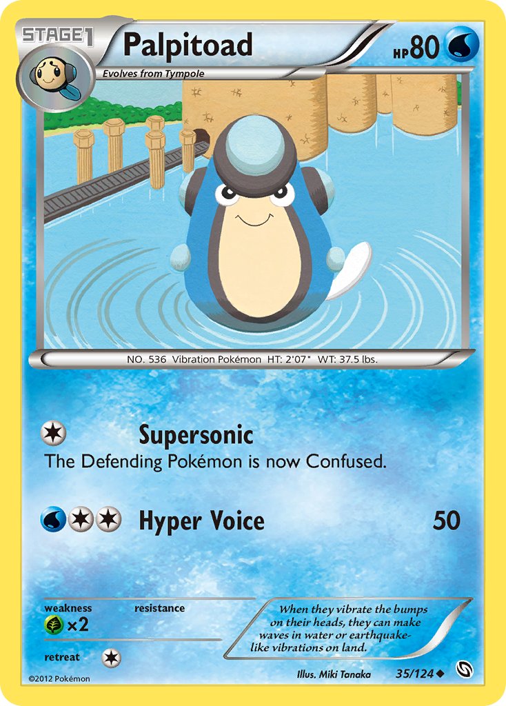 Dragons Exalted Palpitoad Pokémon card