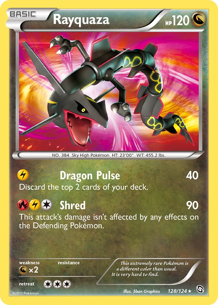 Dragons Exalted Rayquaza Pokémon card