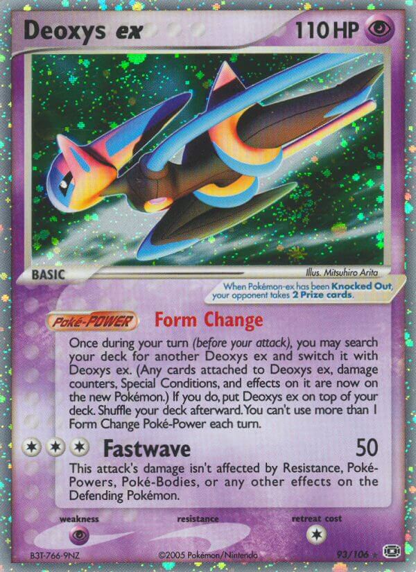 Emerald Deoxys EX Pokémon card