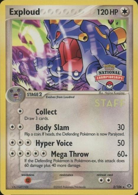 Emerald Exploud [National-Championship-Staff] Pokémon card