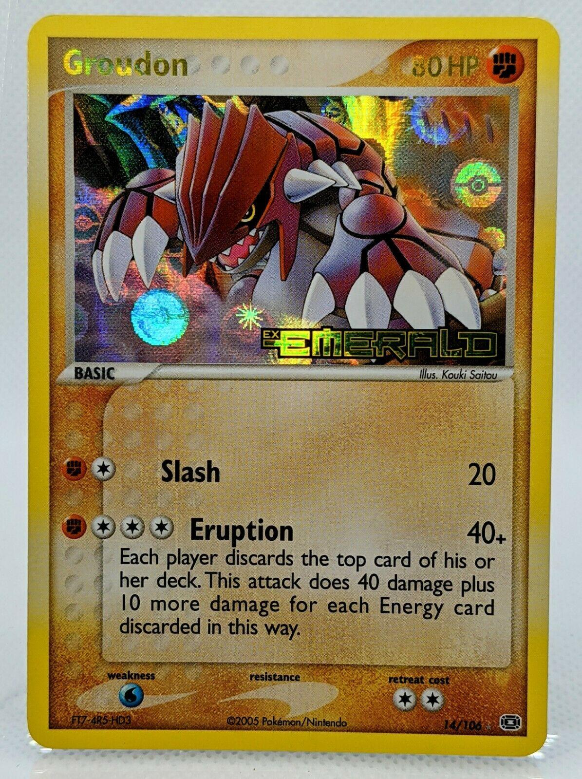 Emerald Groudon [Stamped] Pokémon card
