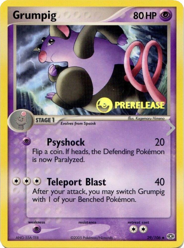 Emerald Grumpig [Prerelease] Pokémon card