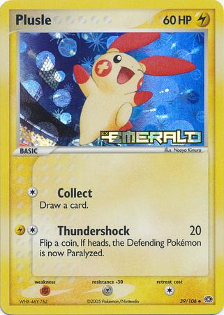 Emerald Plusle [Reverse Holo] Pokémon card