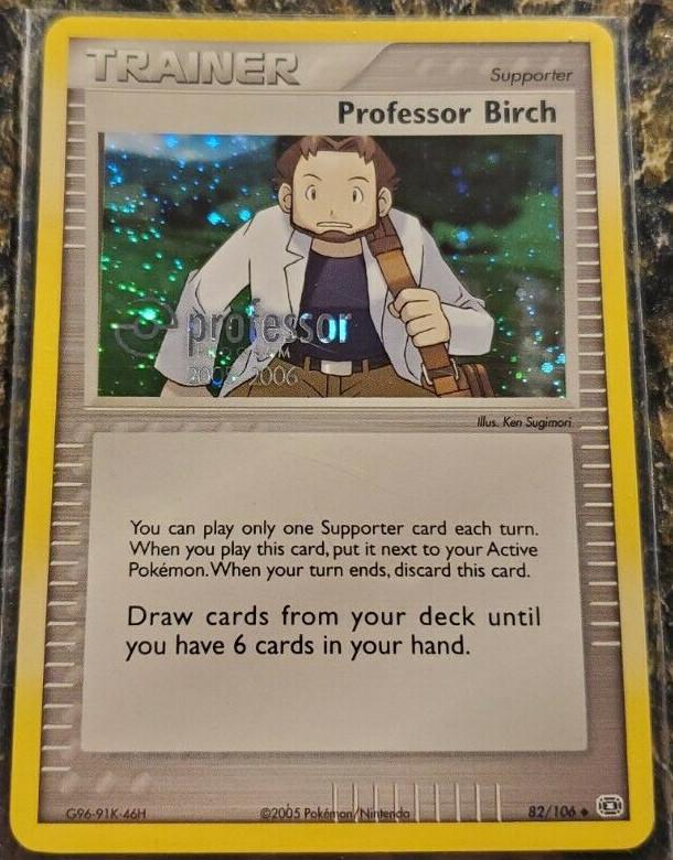 Emerald Professor Birch [Program-2005] Pokémon card