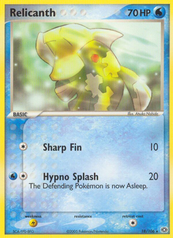 Emerald Relicanth Pokémon card