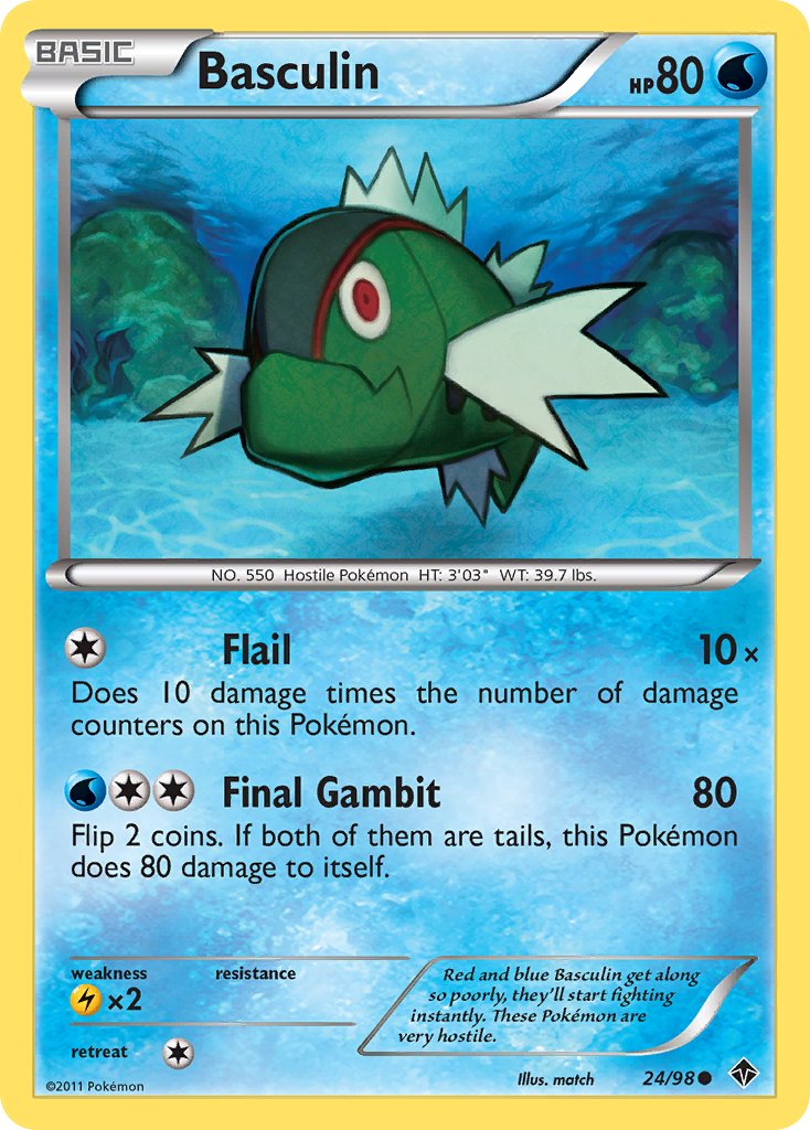 Emerging Powers Basculin Pokémon card