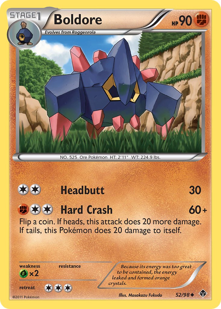 Emerging Powers Boldore Pokémon card