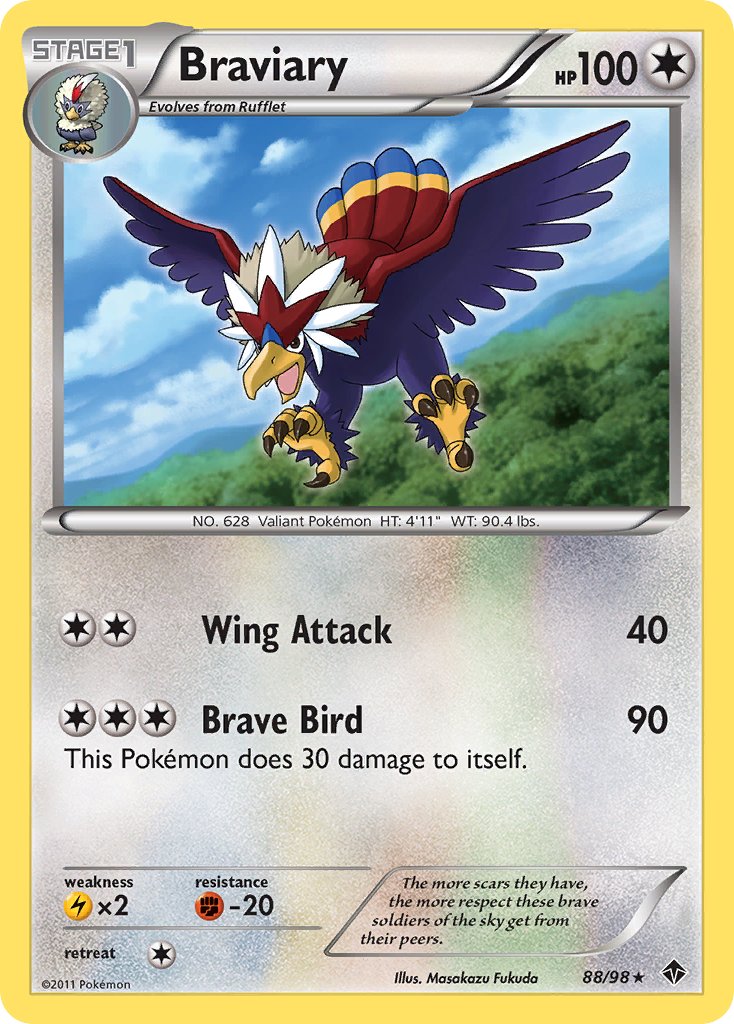 Emerging Powers Braviary Pokémon card
