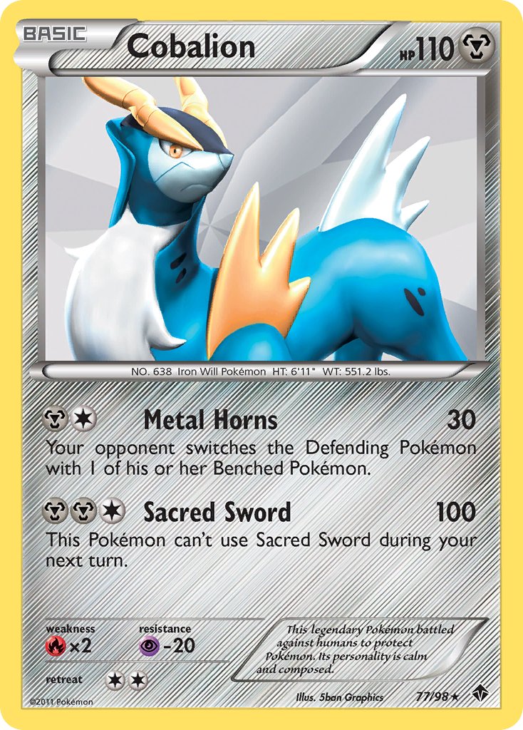 Emerging Powers Cobalion Pokémon card