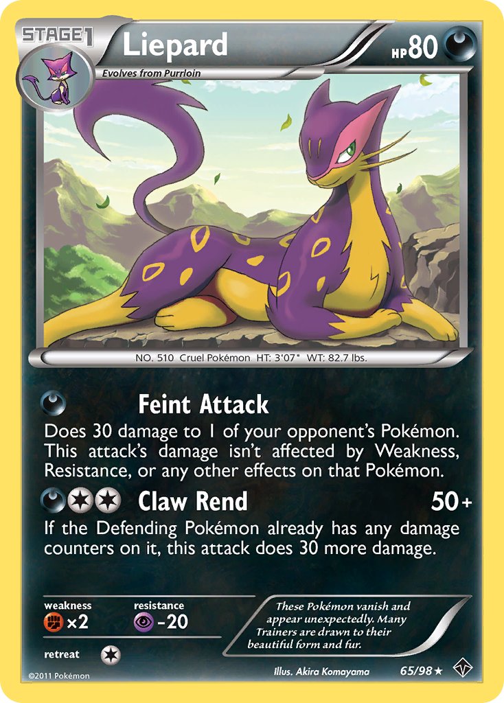 Emerging Powers Liepard Pokémon card
