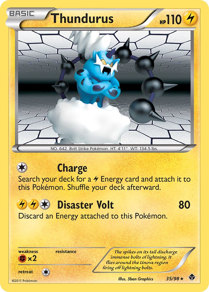 Emerging Powers Thundurus Pokémon card