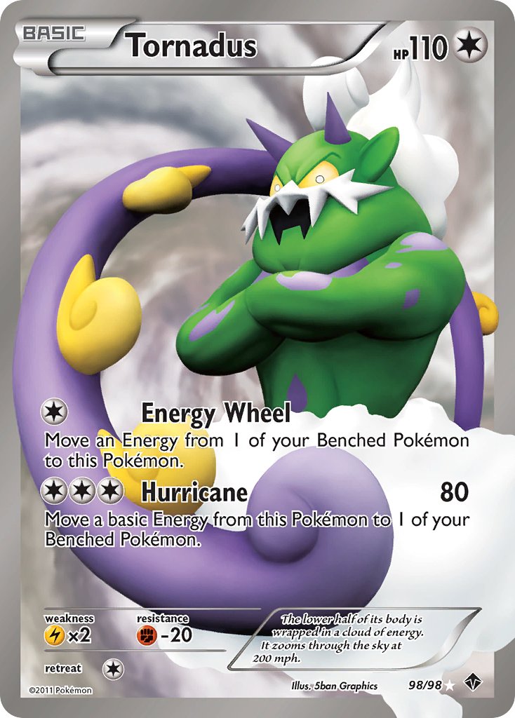 Emerging Powers Tornadus Pokémon card