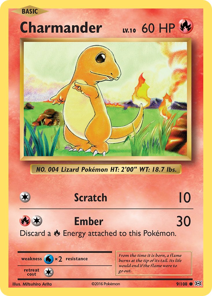 Evolutions Charmander Pokémon card