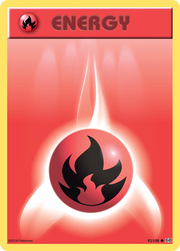 Evolutions Fire Energy Pokémon card