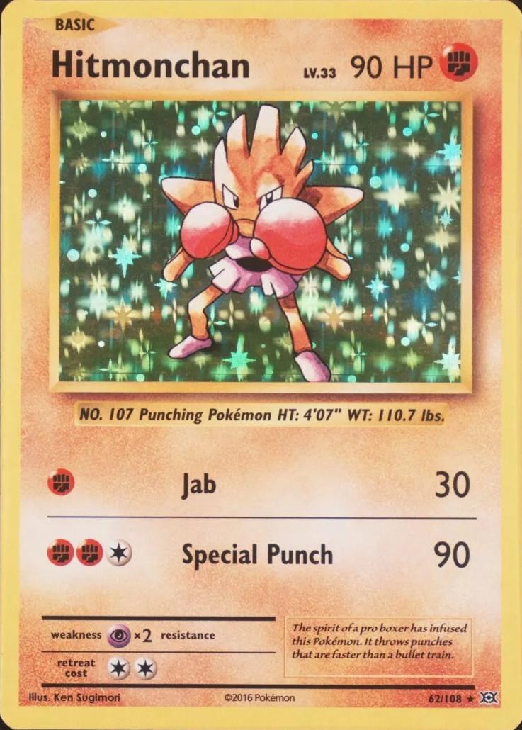 Evolutions Hitmonchan [Holo] Pokémon card