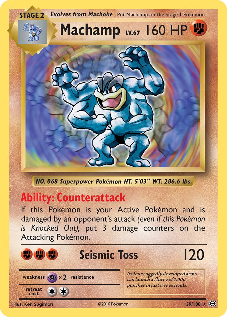 Evolutions Machamp Pokémon card