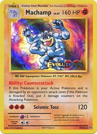 Evolutions Machamp [Prerelease-Staff] Pokémon card