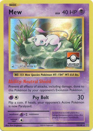 Evolutions Mew [2nd-Place-League] Pokémon card