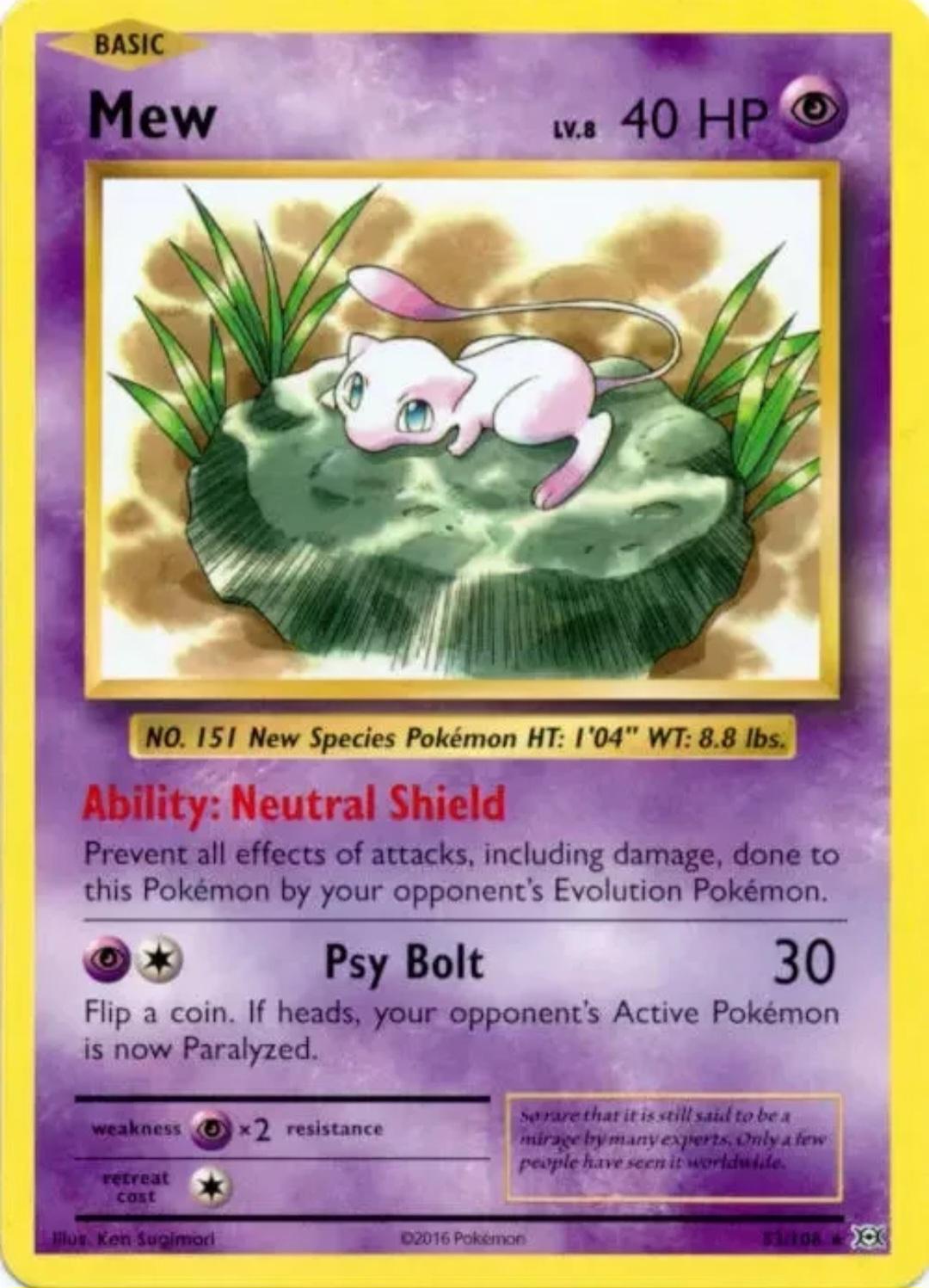Evolutions Mew [Prerelease] Pokémon card