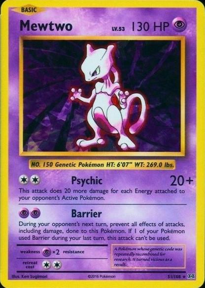 Evolutions Mewtwo [Cracked-Ice-Holo] Pokémon card