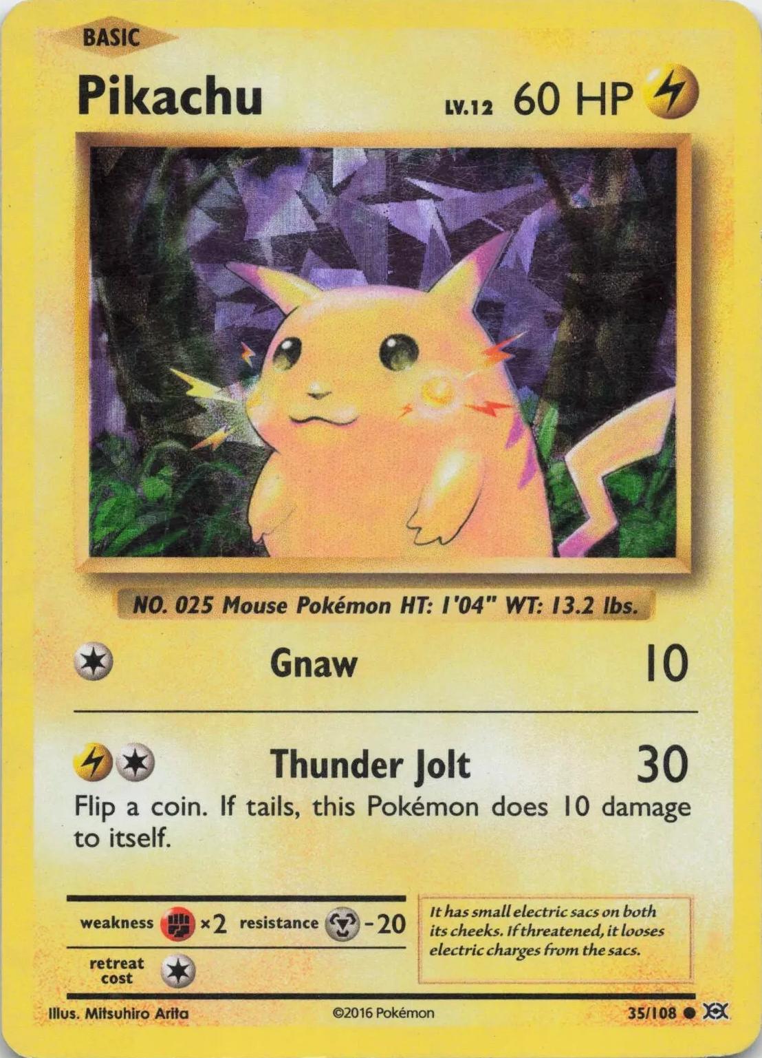 Evolutions Pikachu [Cracked-Ice-Holo] Pokémon card