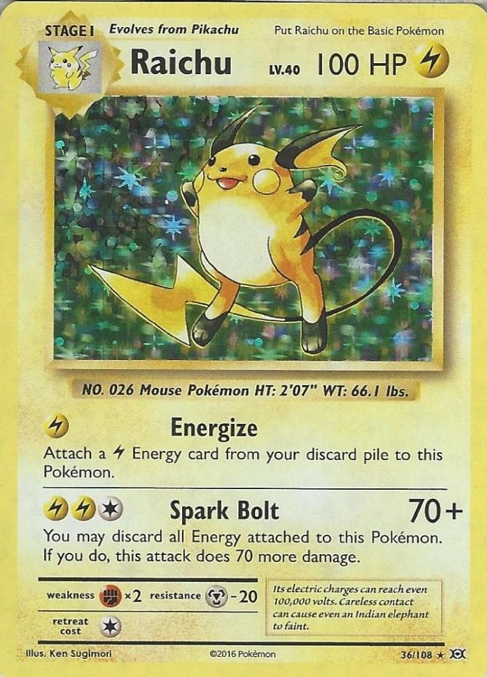 Evolutions Raichu [Holo] Pokémon card