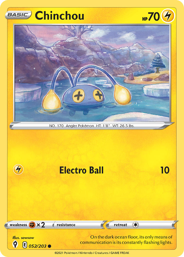 Evolving Skies Chinchou Pokémon card