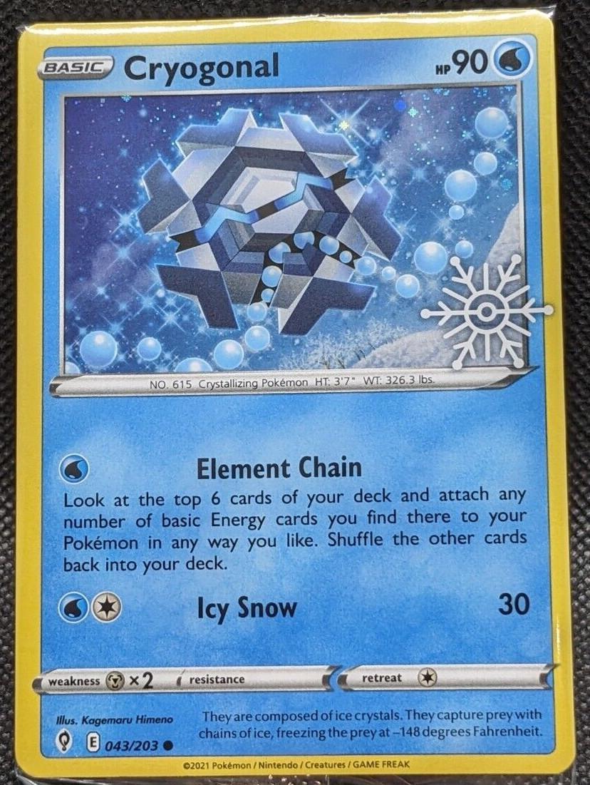 Evolving Skies Cryogonal [Snowflake-Stamp] Pokémon card