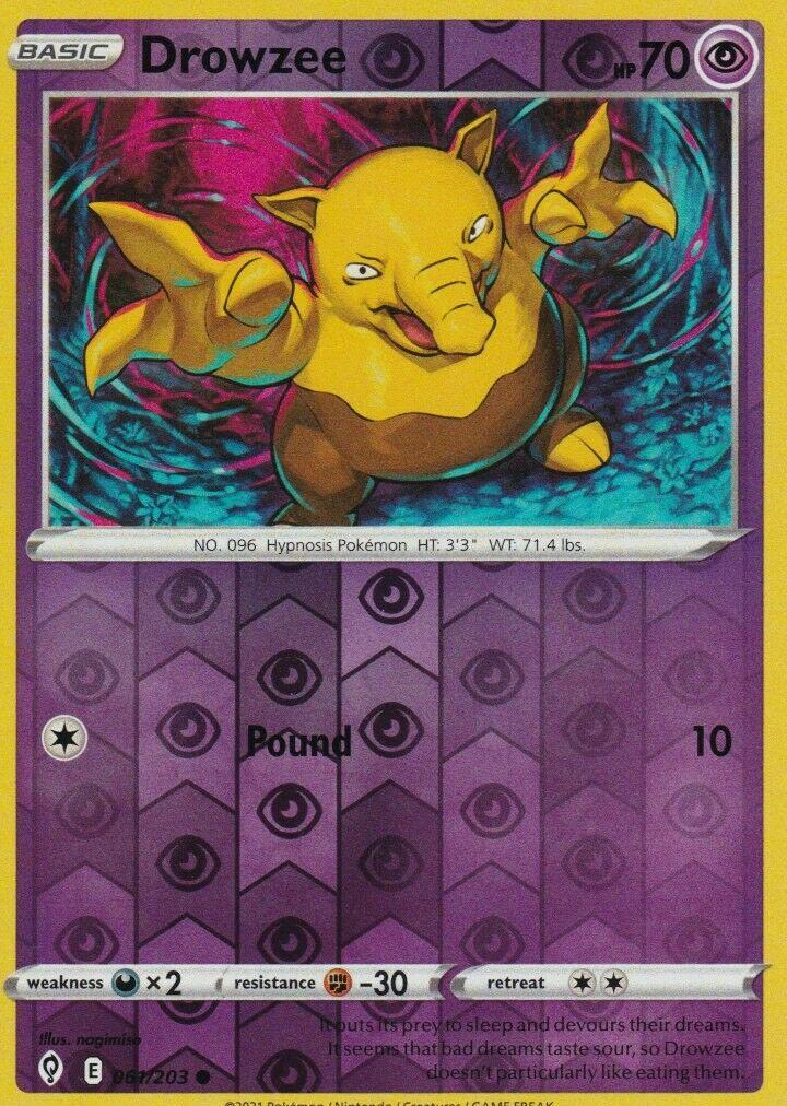 Evolving Skies Drowzee [Reverse Holo] Pokémon card