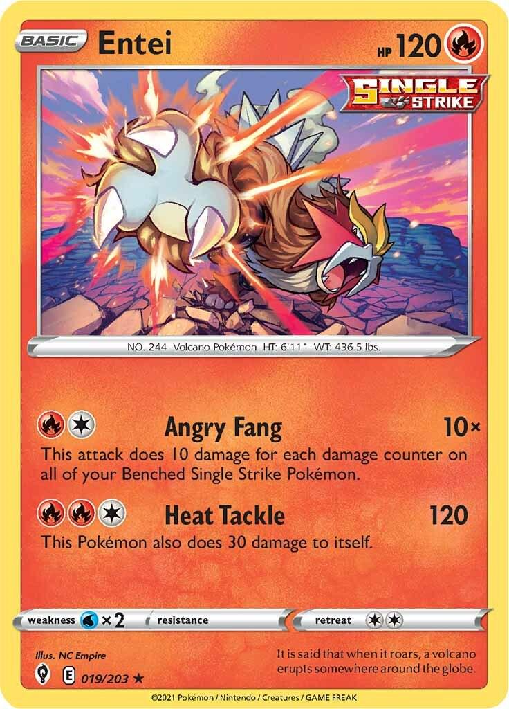 Evolving Skies Entei [Holo] Pokémon card