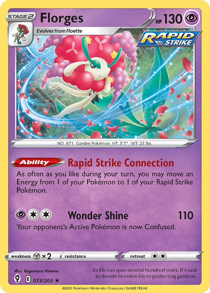 Evolving Skies Florges Pokémon card