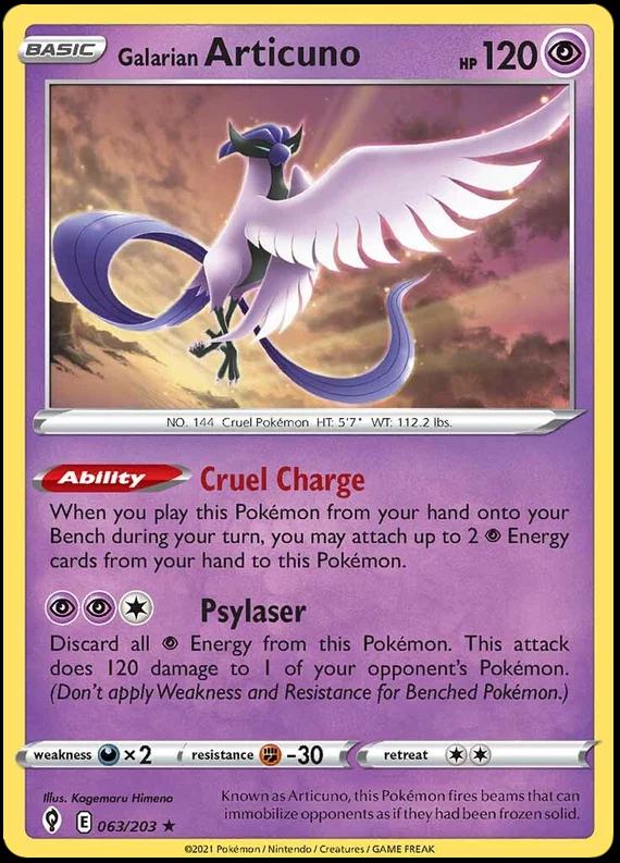Evolving Skies Galarian Articuno [Holo] Pokémon card