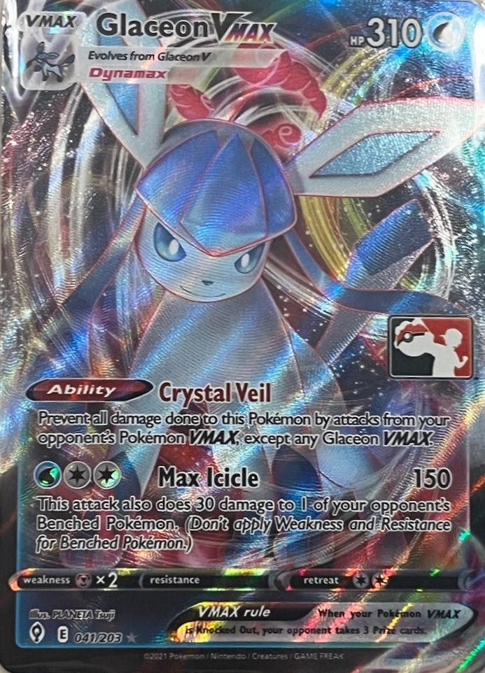 Evolving Skies Glaceon VMAX [Prize-Pack] Pokémon card