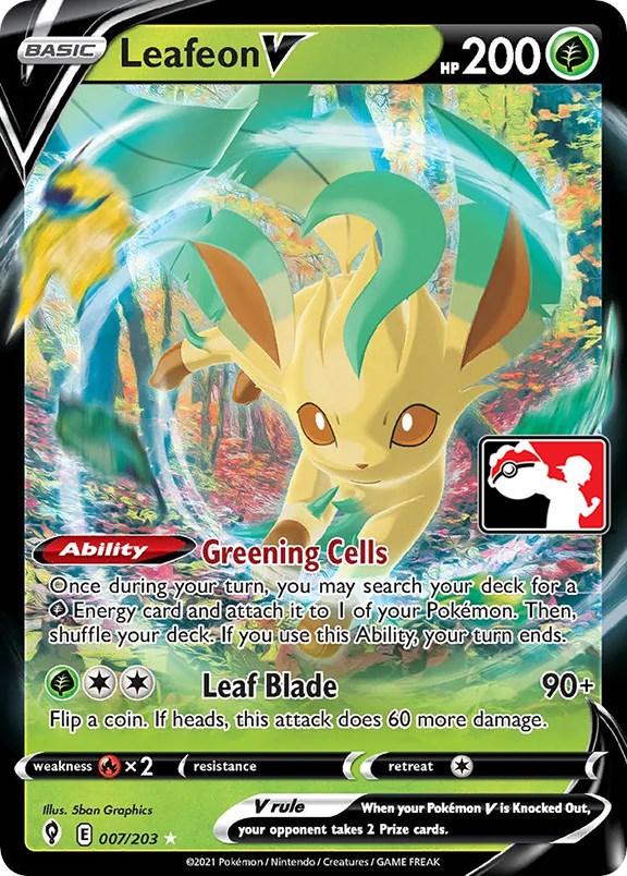 Evolving Skies Leafeon V [Prize-Pack] Pokémon card